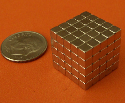 10 Pcs of N48 Neodymium Magnets 1/8 inch Cube