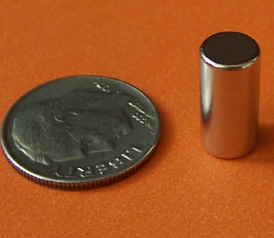 Rare Earth Neodymium Magnets 1/4 in x 1/2 in Cylinder N42