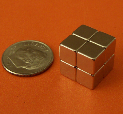 Rare Earth 1/4 inch Cube Neodymium Magnets N42