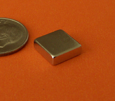 N45 Neodymium Magnets 3/8 in x 3/8 in x 1/8 in Block