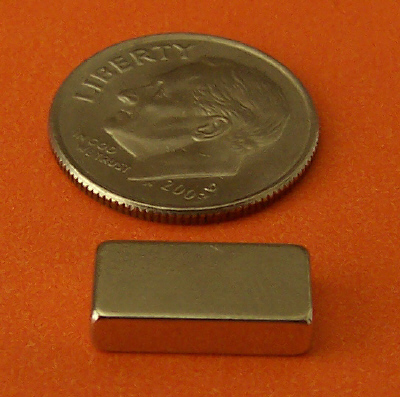 N45 Rare Earth Motorcycle Neodymium Magnets 1/2 in x 1/8 in x 1/4 in