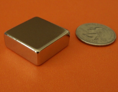 Rare Earth Magnets 3/4 in x 3/4 in x 1/4 in Neodymium Magnet N42