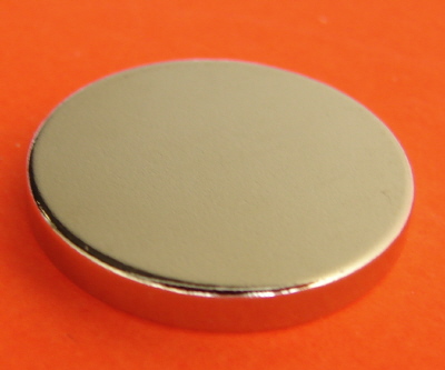 Rare Earth Magnet 7/8 in x 1/8 in Disc Neodymium N42