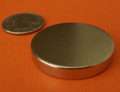 Rare Earth Magnets 1.5 in x 1/4 in Neodymium Disc