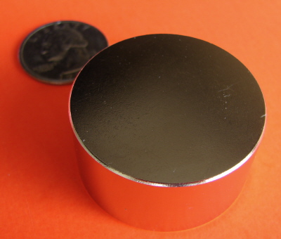 Strong Neodymium Magnets 1.5 in x 3/4 in Rare Earth Disc