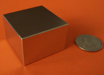 Rare Earth Magnets 1.5 in x 1.5 in x 1 in Neodymium N45 Block