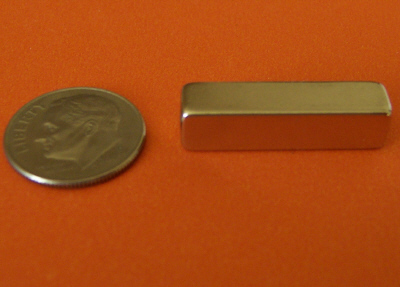 N52 Neodymium Magnets 1 in x 1/4 in x 1/4 in Bar/Block