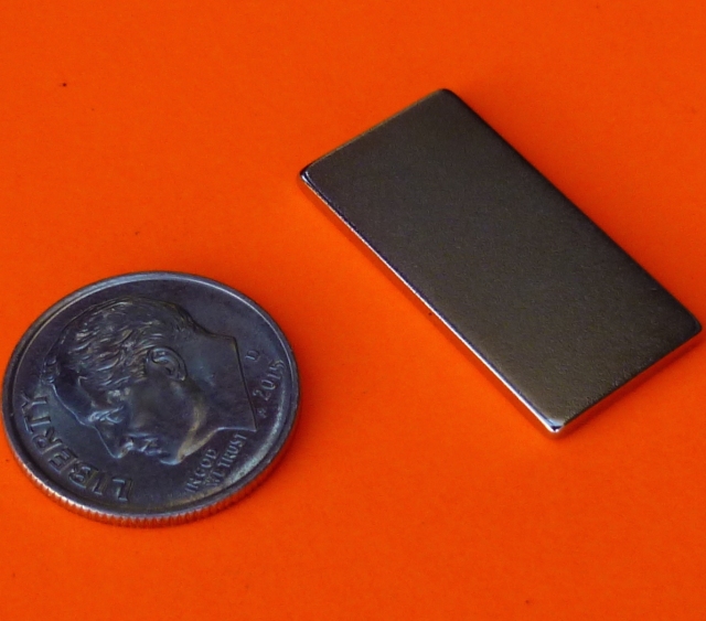 N48 Neodymium Magnet Block 1 in x 1/2 in x 1/16 in