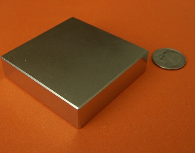 Rare Earth Magnets 2 in x 2 in x 1/2 in Strong Neodymium Block N42