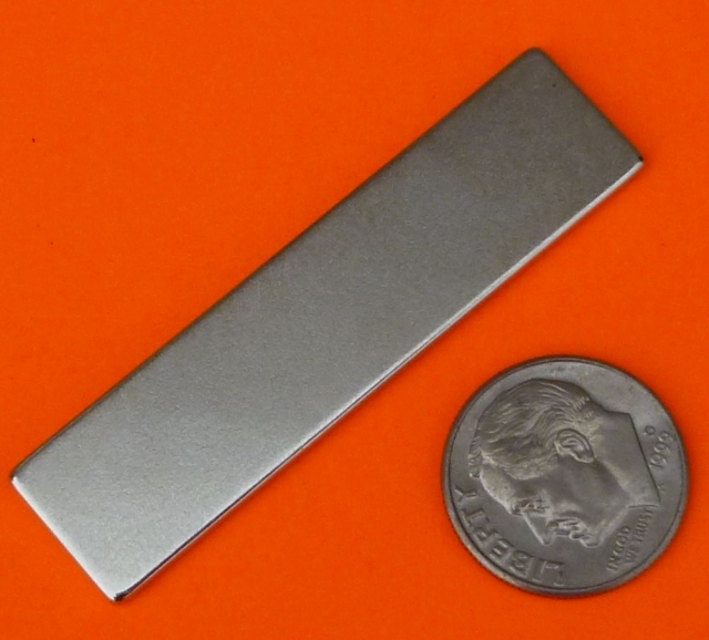 Rare Earth Magnets N45 2 in x 1/2 in x 1/16 in Neodymium Block