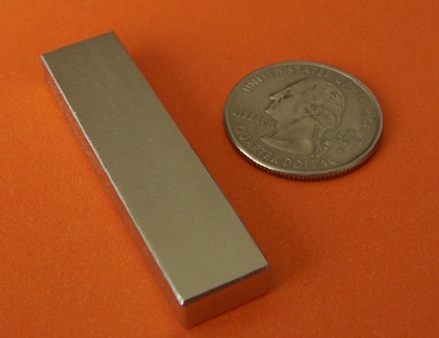 N52 Rare Earth Magnets 2 in x 1/2 in x 1/4 in Neodymium Block