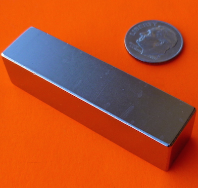 Rare Earth Neodymium Magnets N48 2 in x 1/2 in x 1/2 in Block