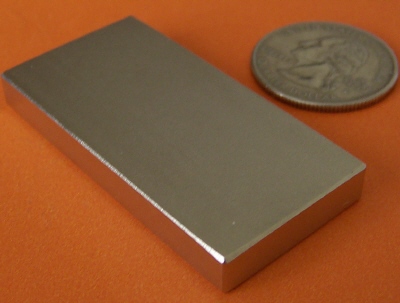 Neodymium Bar Magnets 2 in x 1 in x 1/4 in N42