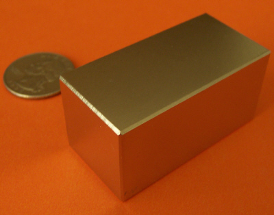 Neodymium Magnets N52 Block 2 in x 1 in x 1 in