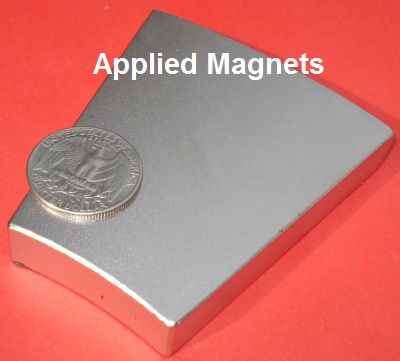Rare Earth Magnets 12 in OD x 6 in ID x 1/2 in Neodymium Wedge
