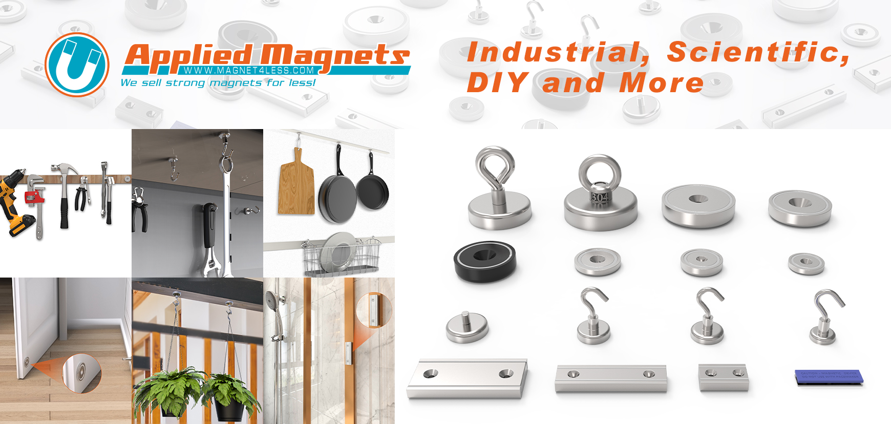 View Our Neodymium Cup, Channel & Hook Magnets