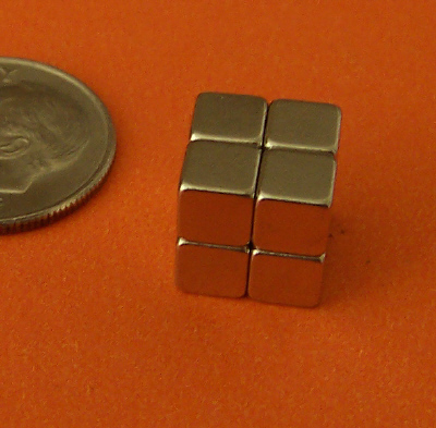 Rare Earth Magnets N42 3/16 inch Strong Neodymium Cubes