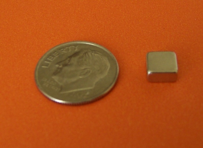 Neodymium Magnets N45 Block 1/4 in x 1/4 in x 1/8 in NdFeB