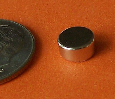 inch Cylinder/Disc Magnets. 5 N52 Neodymium Cylindrical 3/4 x 1/8 