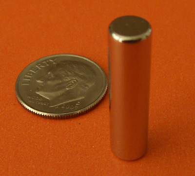 Rare Earth Magnets 1/4 in x 1 in Neodymium Cylinder N42
