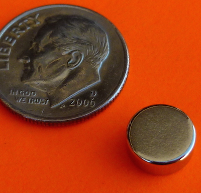 inch Cylinder/Disc Magnets. 1/4 x 1/16 5 N52 Neodymium Cylindrical 