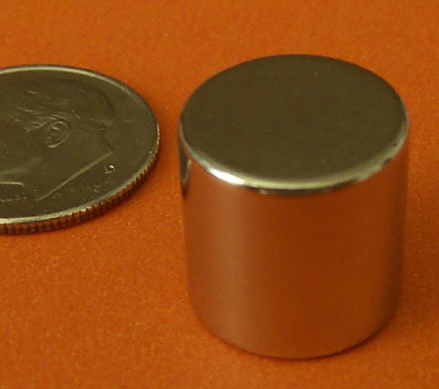 Neodymium Cylinder Magnet D1/4" x 1/2" thick 12 pcs B/P Rare Earth N52