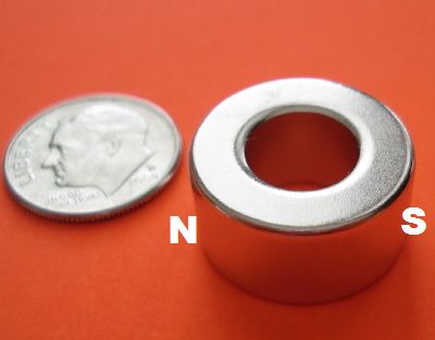 1 Neodymium Magnet 4 x 1 x 1/2 inch Ring N48 