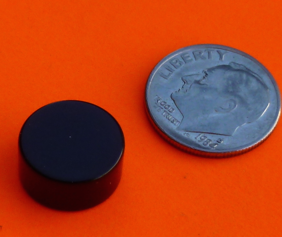 Neodymium Magnets 1/2 in x 3/8 in Cylinder N45 Epoxy Coated