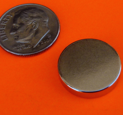 Rare Earth Magnets 5/8 in x 1/8 in Neodymium Disc N42