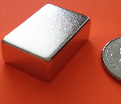 N48 Neodymium Block Magnets 3/4 in x 1/2 in x 1/4 in