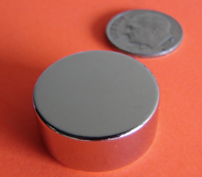 N45 Neodymium Magnets 7/8 in x 3/8 in Disks