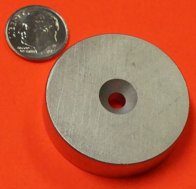 N42 Neodymium Magnets 1.5 in x 1/4 in Disc w/1/4 in Hole - Applied Magnets  - Magnet4less