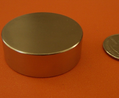 N52 Neodymium Magnets 1.5 in x 1/2 in Rare Earth Disc