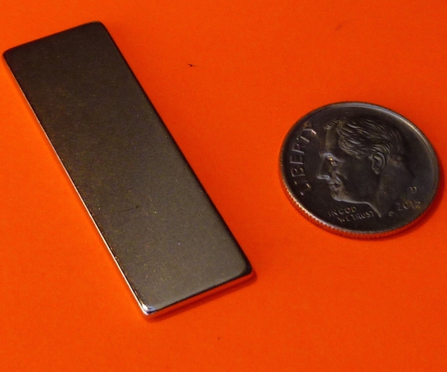 N45 Neodymium Magnet Bar 1.5 in x 1/2 in x 1/16 in