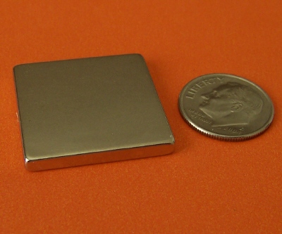 N52 Neodymium Magnets 1 in x 1 in x 1/8 in Block