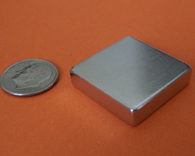 N52 Neodymium Magnets 1 in x 1 in x 1/4 in Rare Earth Block