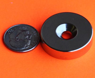 Neodymium Magnets 1 in x 1/4 in w/Dual Sided Countersunk Hole Disc