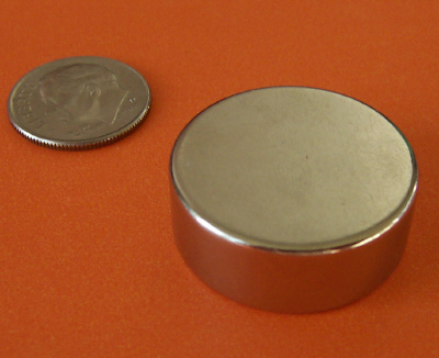 Rare Earth Magnets N42 1 in x 3/8 in Neodymium Disc