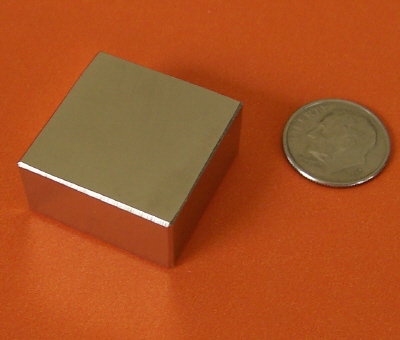 Rare Earth Magnets 1 in x 1 in x 1/2 in Neodymium Block N42