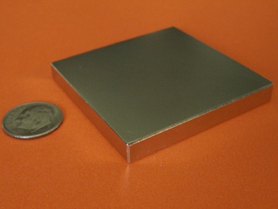 Neodymium Magnets 2 in x 2 in x 1/4 in Block Powerful N42