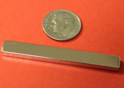 Neodymium Magnets N45 2 in x 1/4 in x 1/4 in Rare Earth Block
