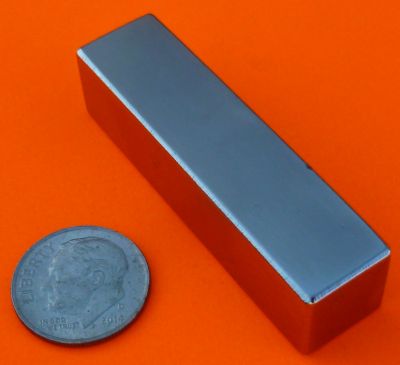 Rare Earth Magnets 2 in x 1/2 in x 1/2 in Neodymium Block