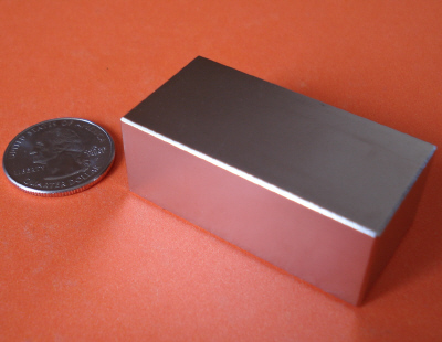 N52 Neodymium Magnets 2 in  x 1 in x 3/4 in Block Rare Earth Magnets