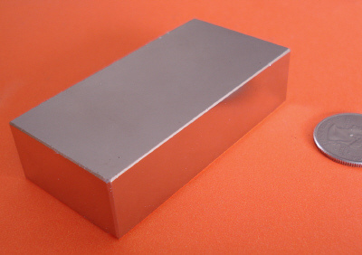 Neodymium Magnets 3 in x 1.5 in x 3/4 in N42 Rare Earth