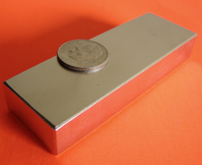 Neodymium Magnets N45 Block 3 in x 1 in x 1/2 in