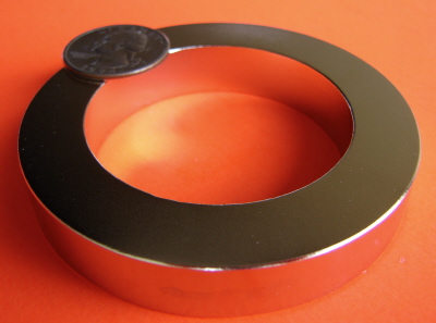 Neodymium Rare Earth Magnet Grade N48 4" x 2" x 1/2" Ring 