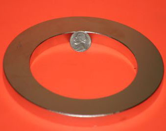 Neodymium NdFeB Magnets 6 in OD x 4 in ID x 1/2 in Ring N42