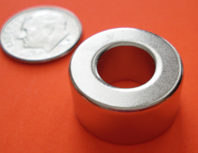 Neodymium Magnets Ring 3/4 in OD x 3/8 in ID x 3/8 in Rare Earth