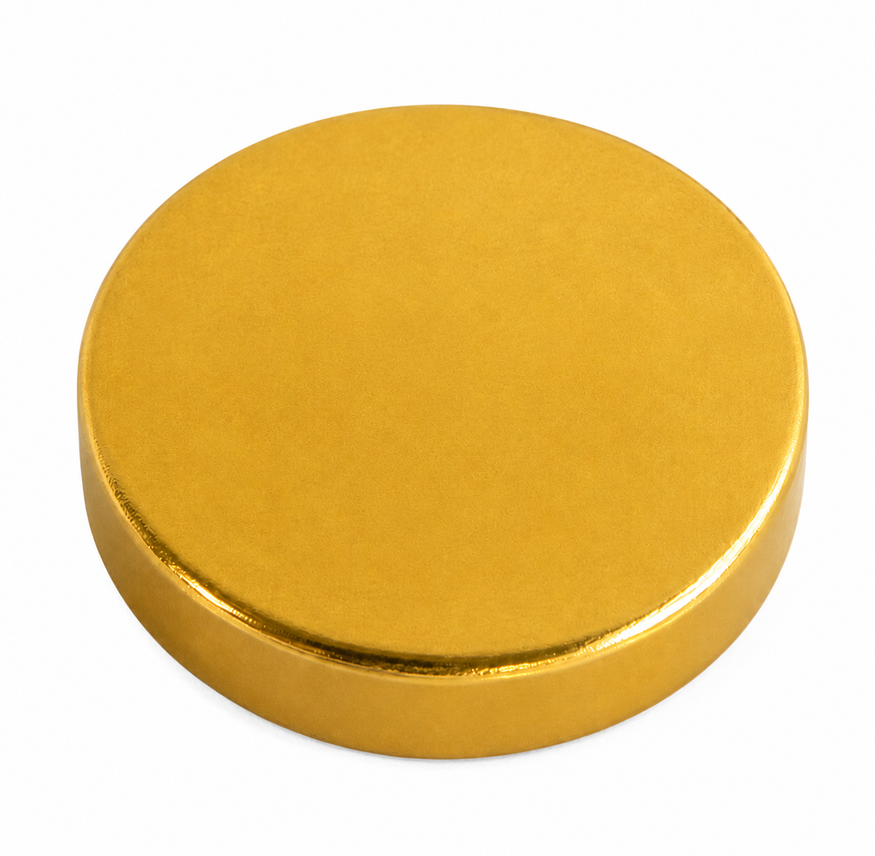 Therapy Magnets Gold Coated 1/2 in x 1/8 in Rare Earth Magnets