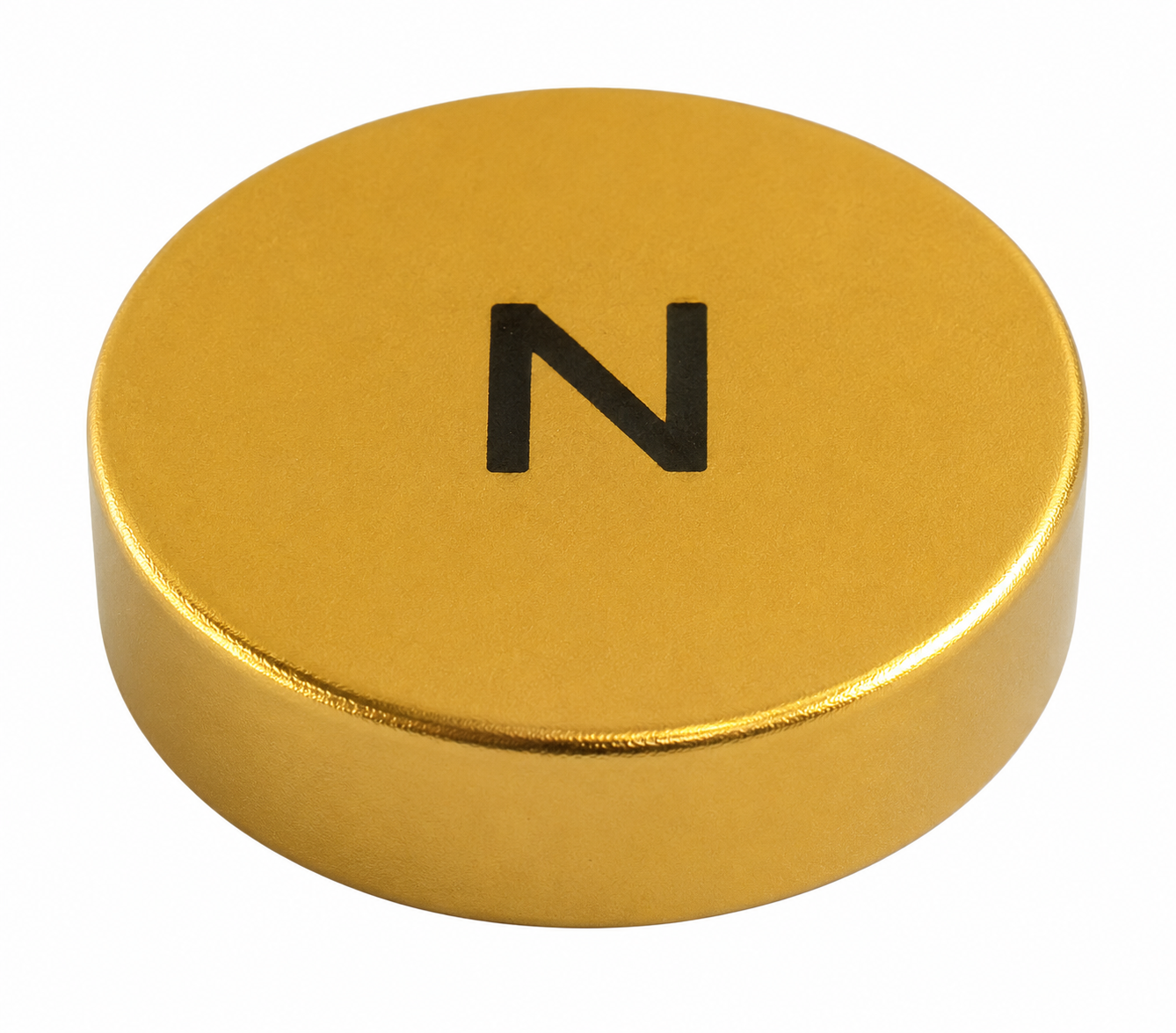 Therapy Magnets 1.5 in x 3/8 in Gold Coated Neodymium Disc N42